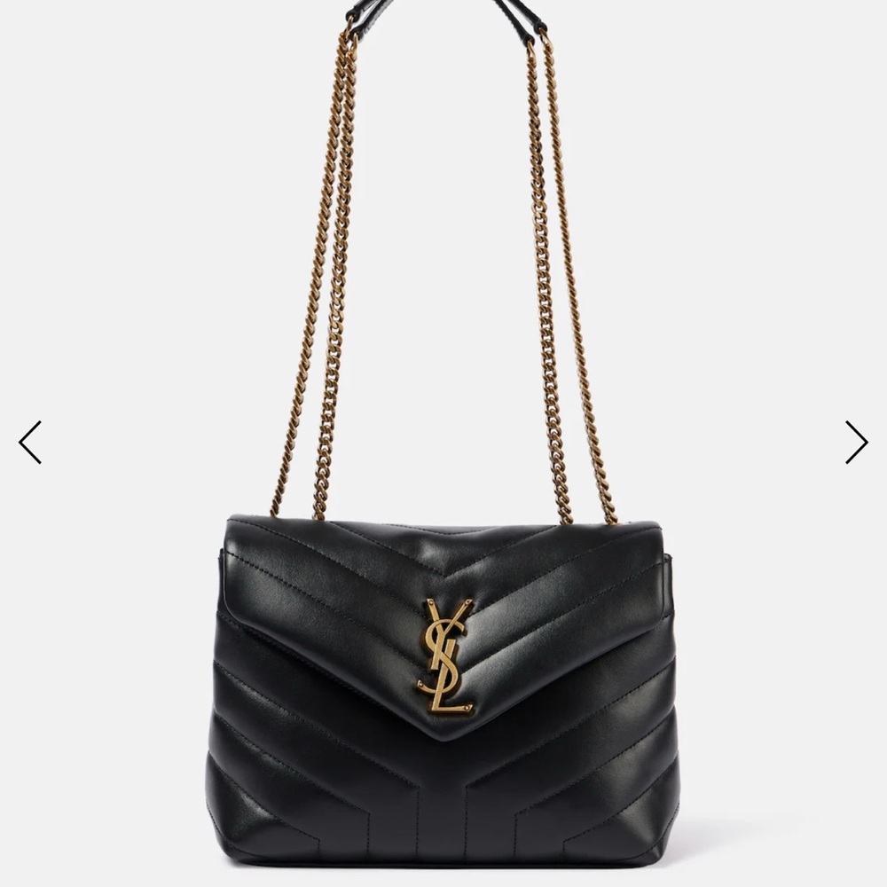 Saint Laurent - Loulou Small Leather Shoulder Bag - Black - Picture 9 of 15